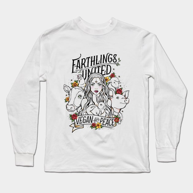 Earthlings United Long Sleeve T-Shirt by Nour Tohme